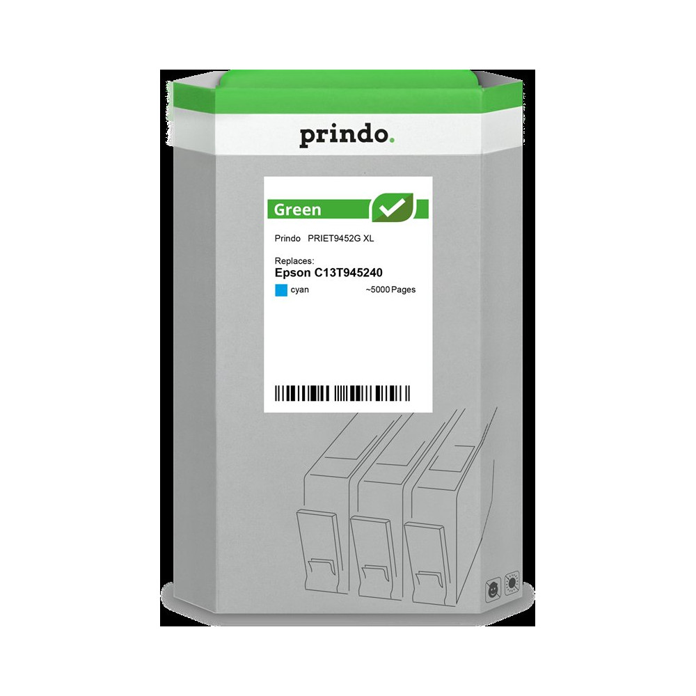 compatibile con Epson T9452 ciano  Prindo Green XL ciano Cartuccia d'inchiostro