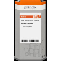 Prindo Basic Nastro Nero su trasparente