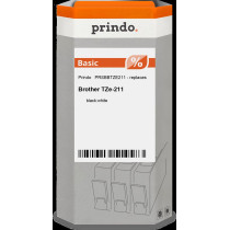 compatibile con Brother TZe-211  Prindo Basic Nastro Nero su bianco
