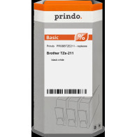 compatibile con Brother TZe-211  Prindo Basic Nastro Nero su bianco