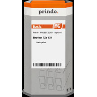 compatibile con Brother TZe-631  Prindo Basic Nastro Nero su giallo