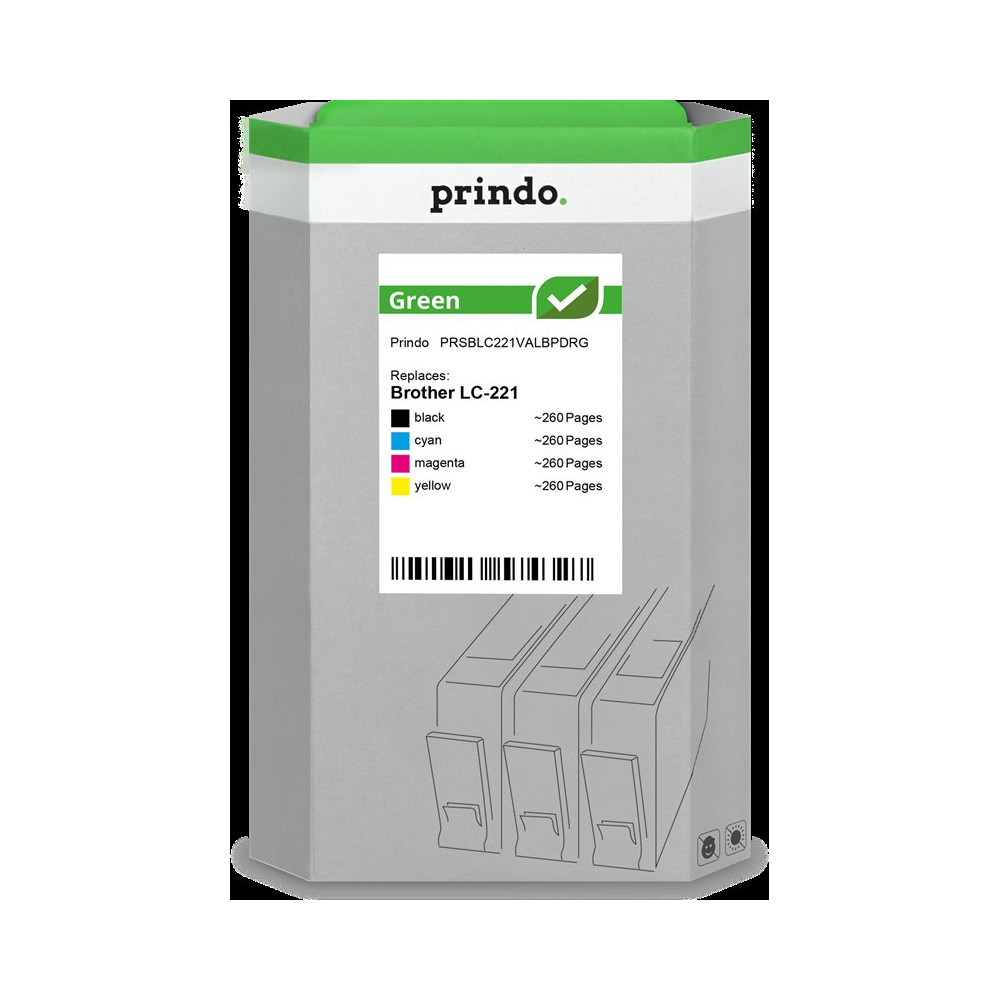 Prindo Green Multipack nero / ciano / magenta / giallo
