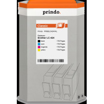 compatibile con Brother LC-424  Prindo Classic Multipack nero / ciano / magenta / giallo