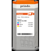 compatibile con Canon CLI-526  Prindo Classic Multipack ciano / magenta / giallo