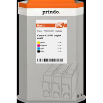 compatibile con Canon CLI-551  Prindo Basic Multipack nero / ciano / magenta / giallo