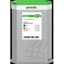 compatibile con Canon CLI-571  Prindo Green Multipack nero / ciano / magenta / giallo