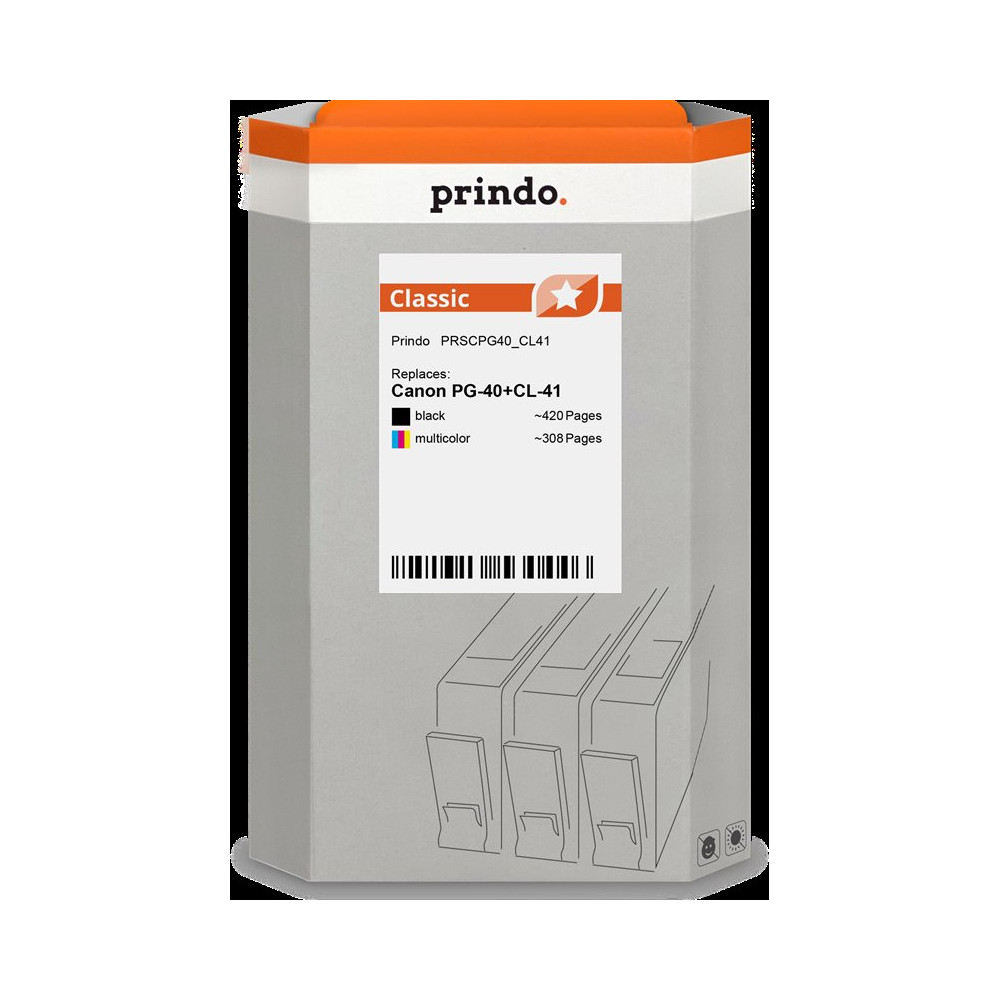 compatibile con Canon PG-40+CL-41 MCVP  Prindo Classic Multipack nero / differenti colori