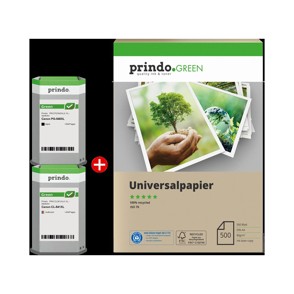 Prindo Green XL nero / differenti colori Value Pack
