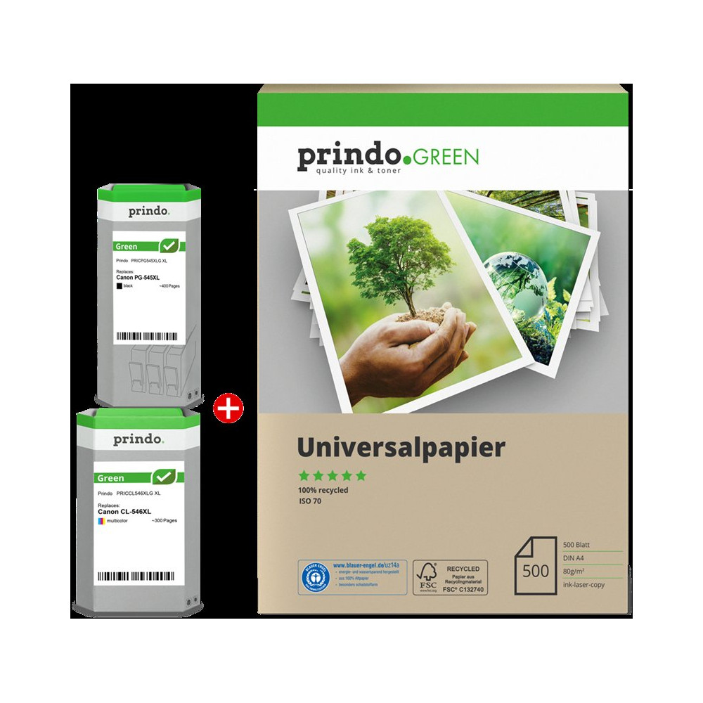Prindo Green XL nero / differenti colori Value Pack
