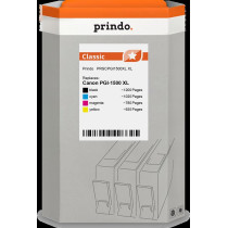 compatibile con Canon PGI-1500 XL  Prindo Classic XL Multipack nero / ciano / magenta / giallo