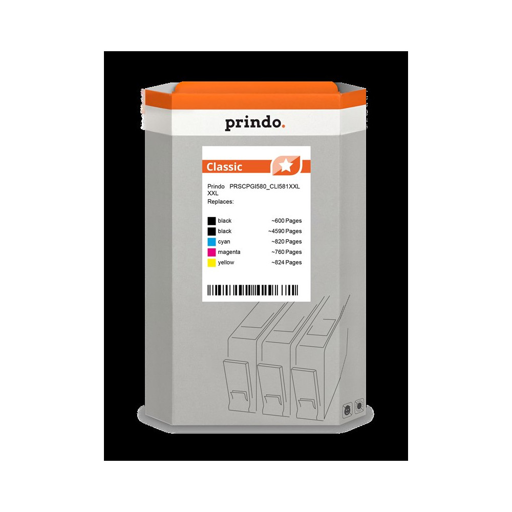 Prindo Classic XXL Multipack nero / nero / ciano / magenta / giallo