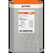 compatibile con Canon PGI-72  Prindo Classic Multipack Nero (Foto) / Grigio / magenta (Foto) / ciano (Foto) / Trasparente