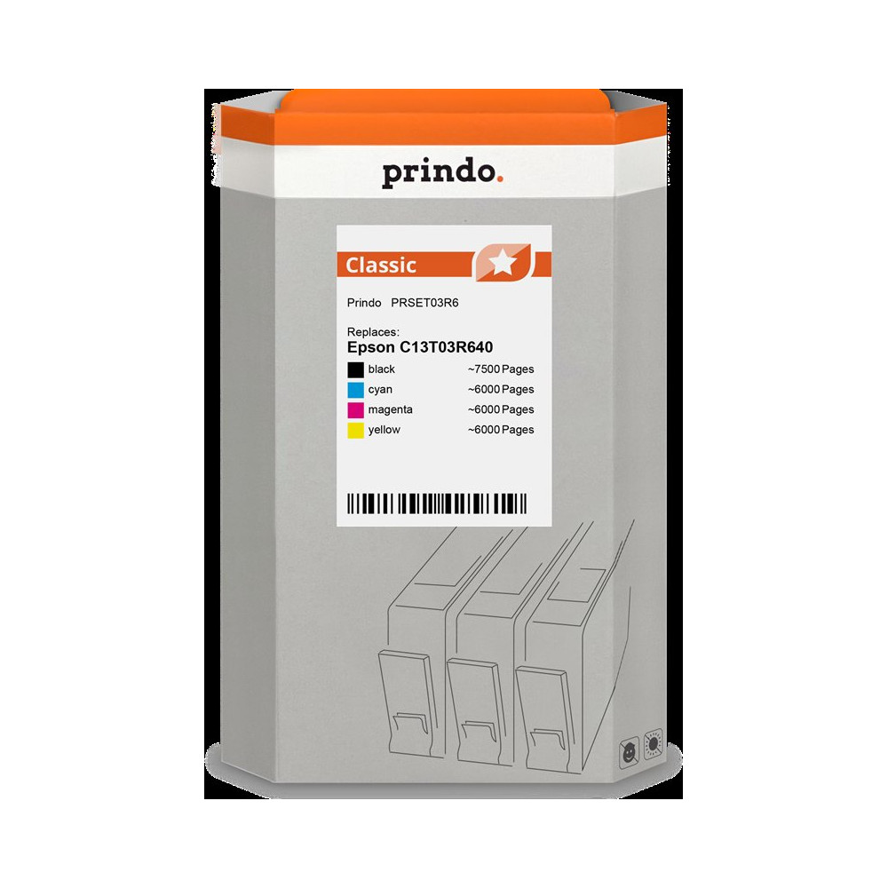 compatibile con Epson 102  Prindo Classic Multipack nero / ciano / magenta / giallo