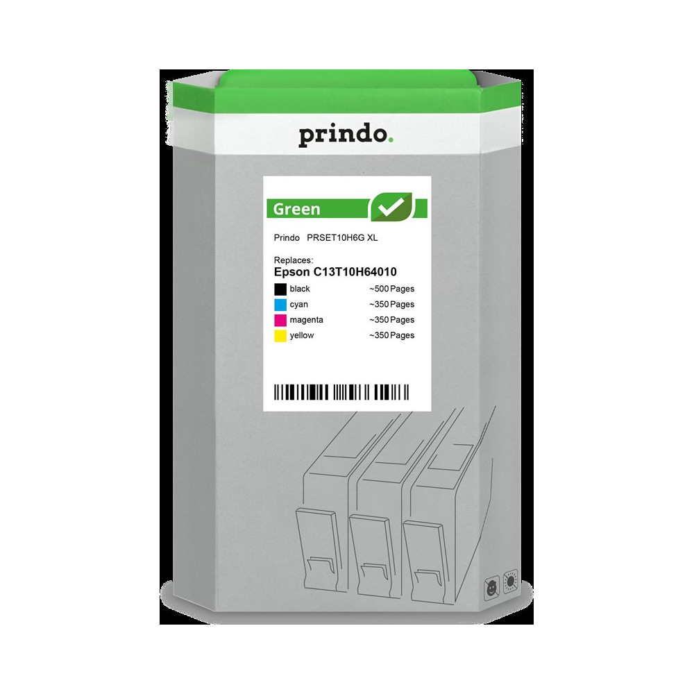 compatibile con Epson 604 XL  Prindo Green XL Multipack nero / ciano / magenta / giallo