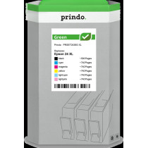 compatibile con Epson 24 XL  Prindo Green XL Multipack nero / ciano / magenta / giallo / ciano (chiaro) / magenta (chiaro)