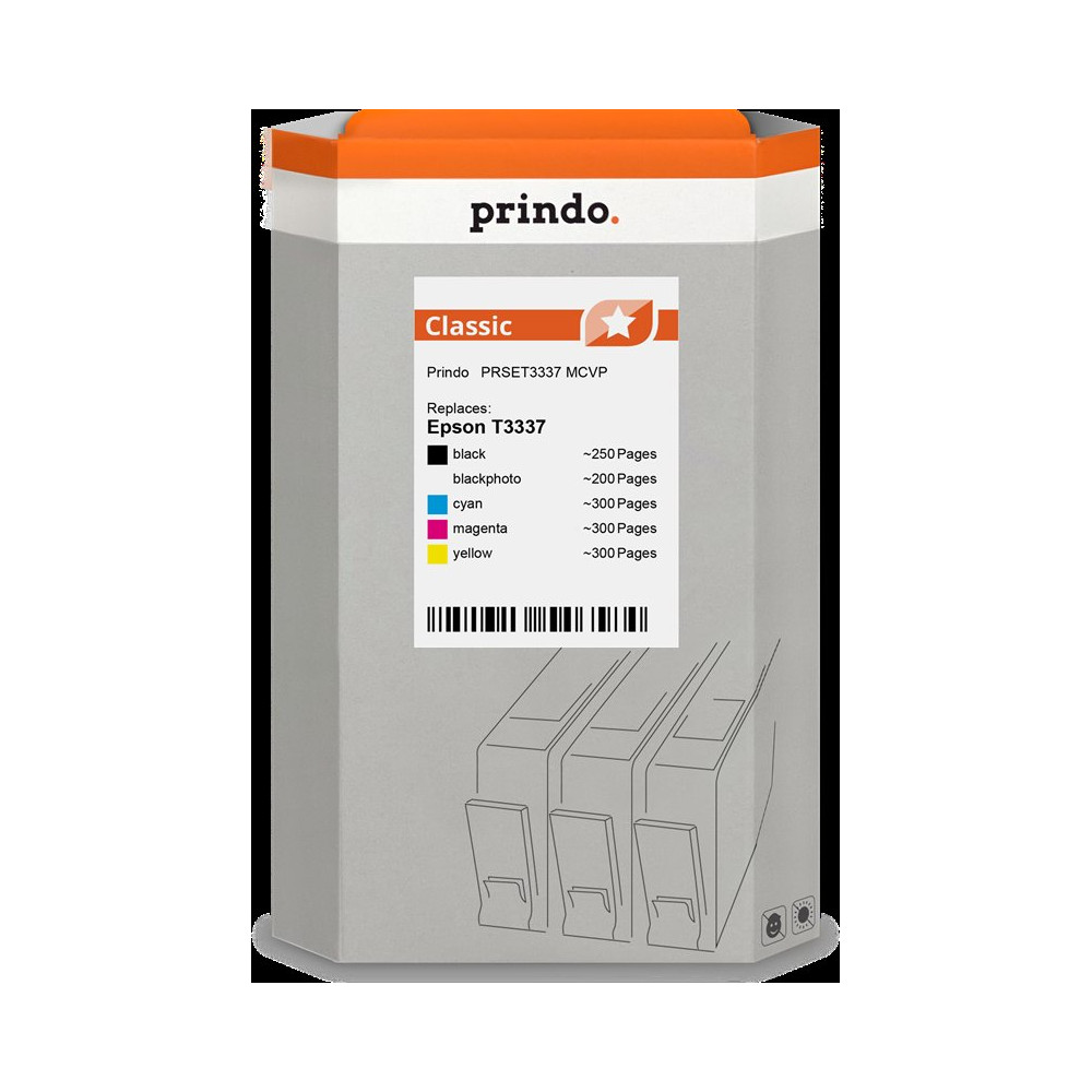 compatibile con Epson 33  Prindo Classic Multipack nero / ciano / magenta / giallo