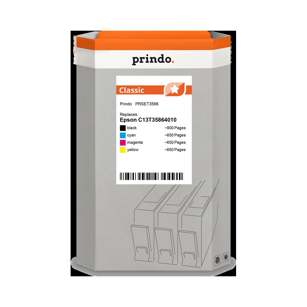 compatibile con Epson 35  Prindo Classic Multipack nero / ciano / magenta / giallo