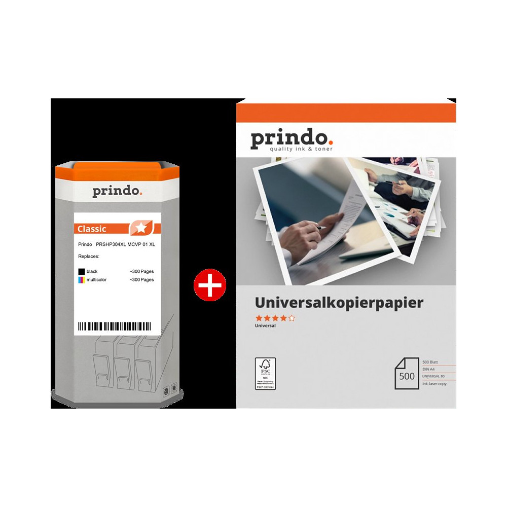 Prindo Classic XL nero / differenti colori / Bianco Value Pack