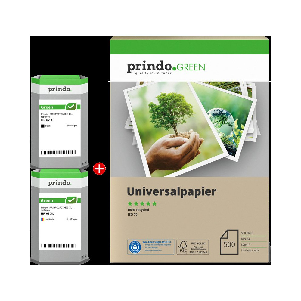 Prindo Green XL nero / differenti colori Value Pack