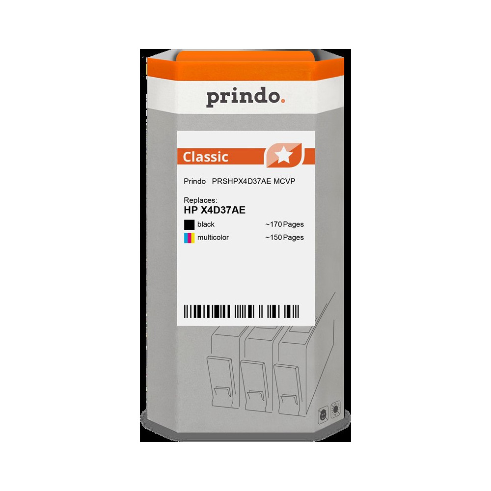 compatibile con HP 302  Prindo Classic Multipack nero / differenti colori