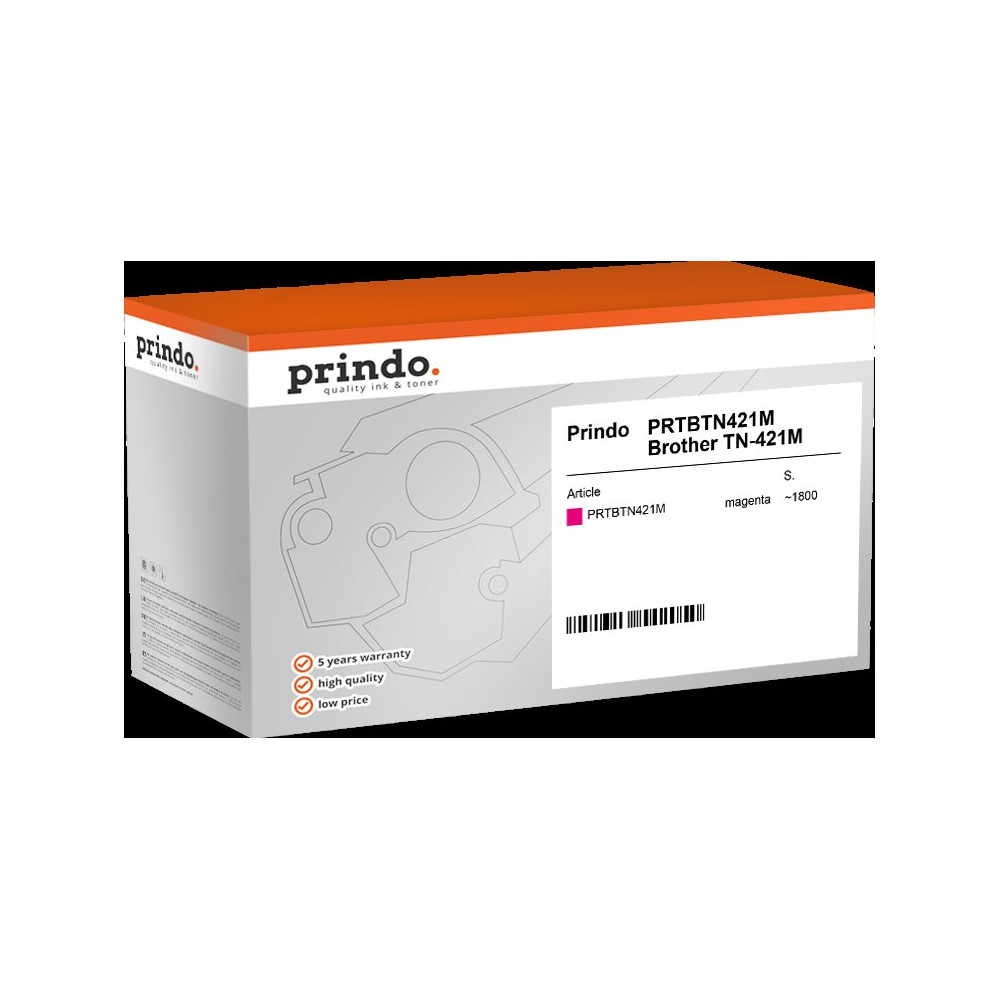 compatibile con Brother TN-421M  Prindo Classic magenta toner
