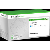 compatibile con Canon 718 C  Prindo Green ciano toner