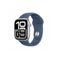 Apple Watch Series 10 GPS 42mm Argento Cassa Alluminio con Denim Sport Band - M/L