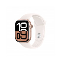 Apple Watch Series 10 GPS 42mm Rose Oro Cassa Alluminio con Cinturino Sport Rosa Fard - S/M