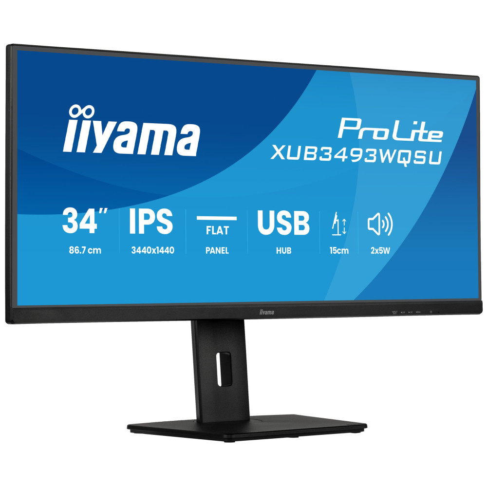 iiyama ProLite XUB3493WQSU-B6 Monitor PC 86,4 cm (34") 3440 x 1440 Pixel UltraWide Quad HD LED Nero
