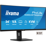 iiyama ProLite XCB3497WQSNP-B1 Monitor PC 86,4 cm (34") 3440 x 1440 Pixel UltraWide Quad HD LED Nero