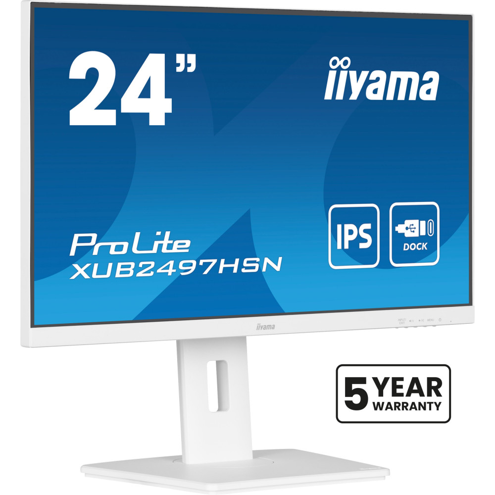 iiyama ProLite XUB2497HSN-W1 Monitor PC 60,5 cm (23.8") 1920 x 1080 Pixel Full HD LED Bianco