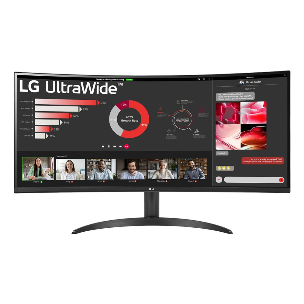 LG 34WR50QK-B Monitor PC 86,4 cm (34") 3440 x 1440 Pixel Wide Quad HD Nero