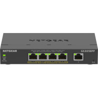 NETGEAR 5-Port Gigabit Ethernet High-Power PoE+ Plus Switch (GS305EPP) Gestito L2/L3 Gigabit Ethernet (10/100/1000) Supporto Pow