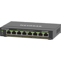 NETGEAR 8-Port Gigabit Ethernet PoE+ Plus Switch (GS308EP) Gestito L2/L3 Gigabit Ethernet (10/100/1000) Supporto Power over Ethe