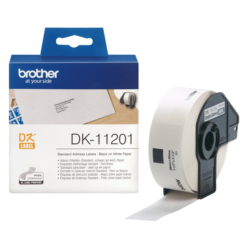 Brother DK-11201 nastro per etichettatrice Nero su bianco