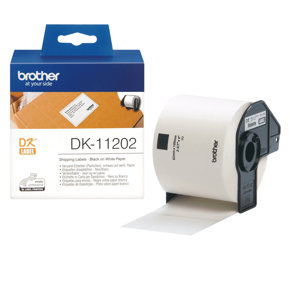 Brother DK-11202 nastro per etichettatrice Nero su bianco