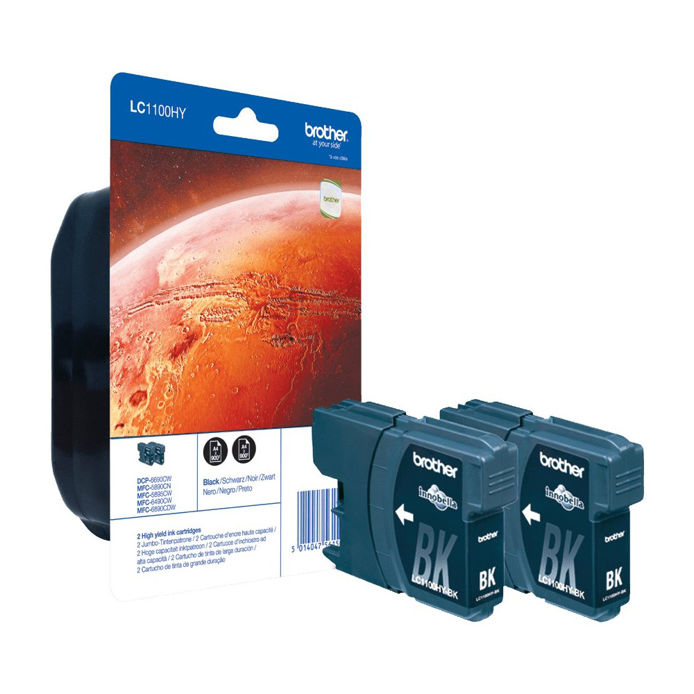 Brother LC1100HYBKBP2 cartuccia d'inchiostro 2 pz Originale Nero