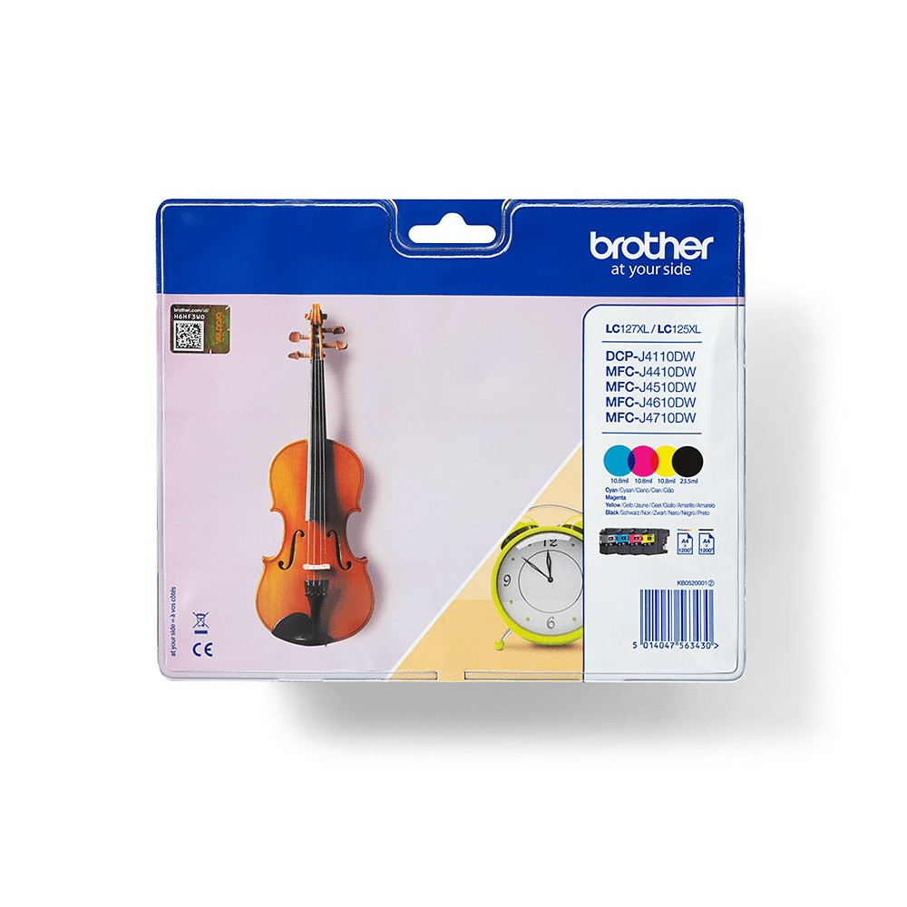 Brother LC127XLVALBP cartuccia d'inchiostro 4 pz Originale Nero, Ciano, Magenta, Giallo