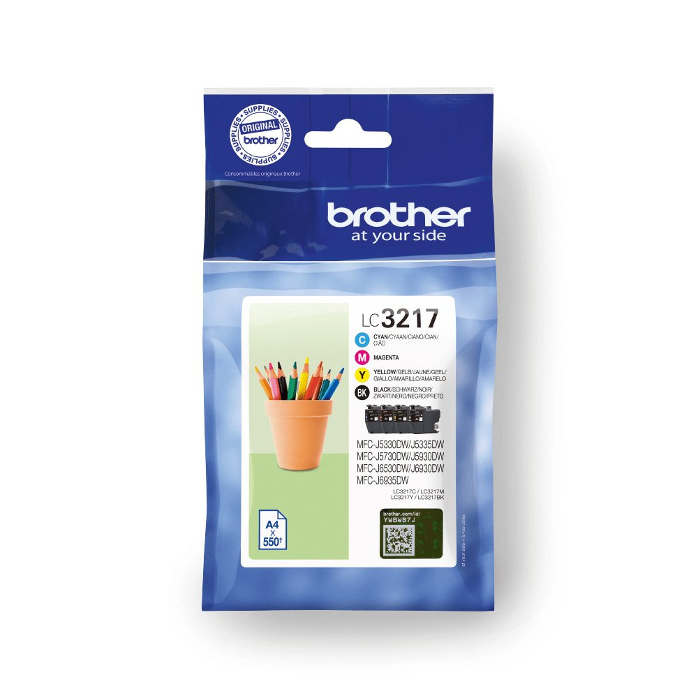 Brother LC3217VAL cartuccia d'inchiostro 4 pz Originale Nero, Ciano, Magenta, Giallo