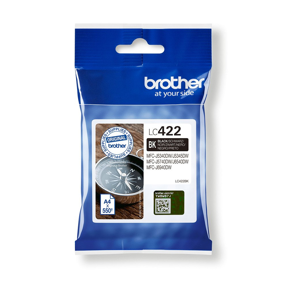 Brother LC422BK cartuccia d'inchiostro 1 pz Originale Nero