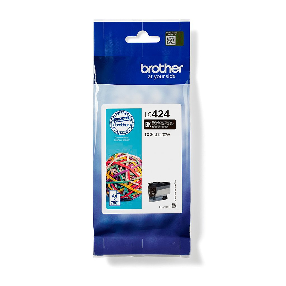 Brother LC424BK cartuccia d'inchiostro 1 pz Originale Nero