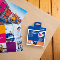 Brother LC521VAL cartuccia d'inchiostro 4 pz Originale Nero, Ciano, Magenta, Giallo