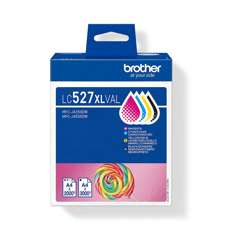 Brother LC527XLVAL cartuccia d'inchiostro 4 pz Originale Resa elevata (XL) Nero, Ciano, Magenta, Giallo