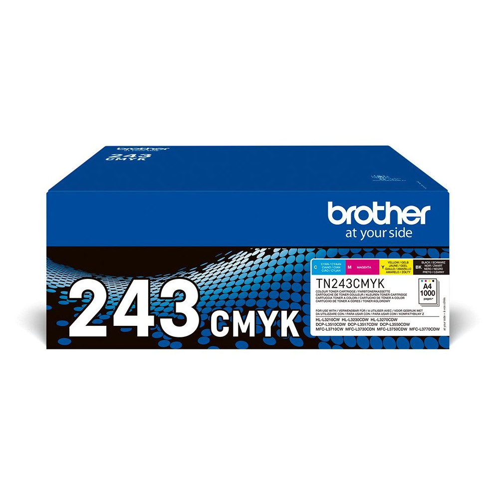 Brother TN-243CMYK cartuccia toner 1 pz Originale Nero, Ciano, Magenta, Giallo
