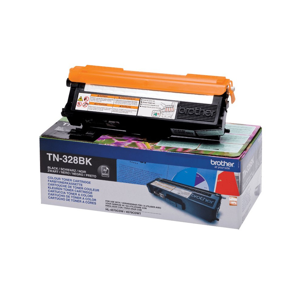 Brother TN-328BK cartuccia toner 1 pz Originale Nero