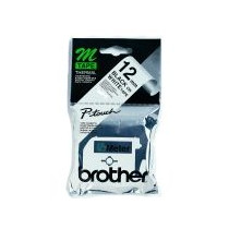 Brother Labelling Tape - 12mm, Black/White, Blister nastro per etichettatrice M
