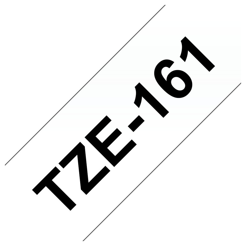 Brother TZE-161 nastro per etichettatrice Nero trasparente
