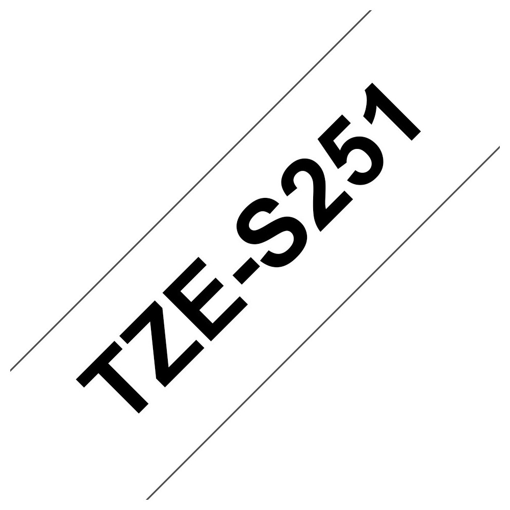Brother TZE-S251 nastro per etichettatrice Nero su bianco TZ