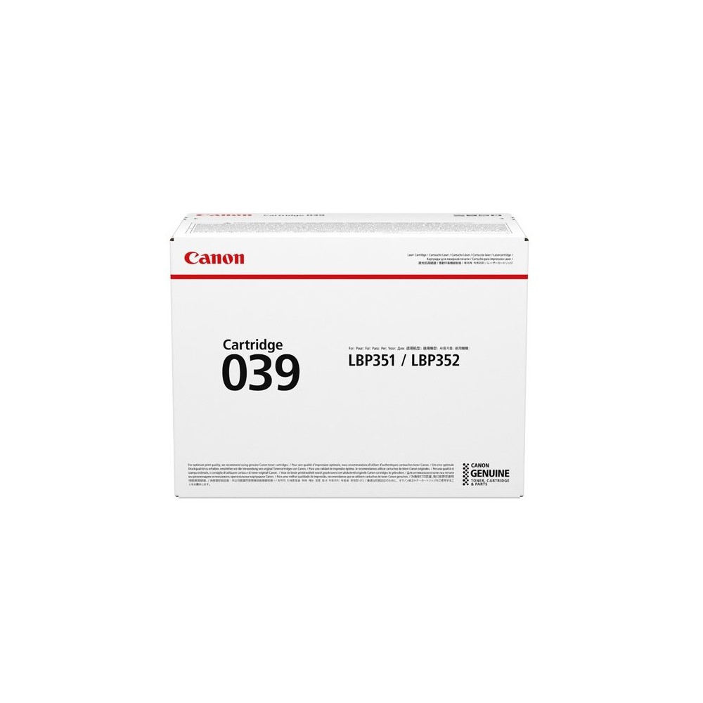 Canon 039 cartuccia toner 1 pz Originale Nero