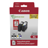 Canon PG-585XL/CL-586 PVP cartuccia d'inchiostro 2 pz Originale Resa elevata (XL) Nero, Ciano, Magenta, Giallo
